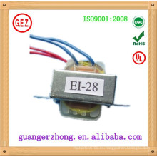 Transformador eléctrico del certificado EI-28 CQC 220V 9V 100mA